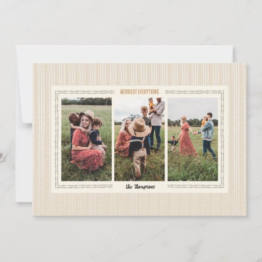 マグネティックモダンファームハウスホリデーフォトカード マグネット招待状 (正面)