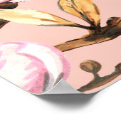 マグノの枝を持つシームレスな水の色パターン ポスター (角)