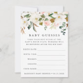 マグノエレガントリアス赤ちゃんシャワー推測用ゲームカード 招待状 (正面)