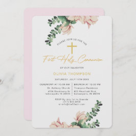 マグノエレガントリアフローラ赤面第1聖餐式 招待状