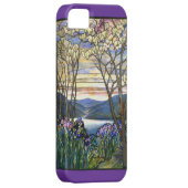 マグノリアおよびアイリスステンドグラス窓 Case-Mate iPhoneケース (裏面/右)