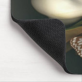 マグノリアおよび蝶mousepad 1 マウスパッド (コーナー)