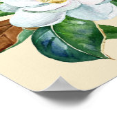 マグノリアかわいらしブーケ結婚のサインプリント ポスター (角)