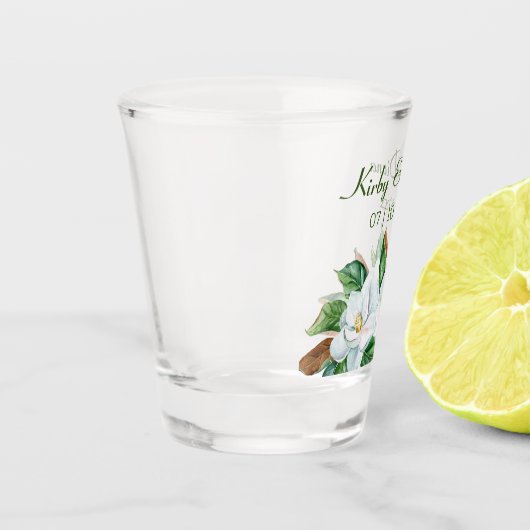 マグノリアかわいらしブーケ結婚スカスタム ショットグラス (左)