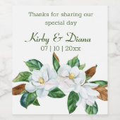 マグノリアかわいらしブーケ結婚ーズ ワインラベル (シングルラベル)