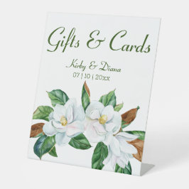 マグノリアかわいらしブーケ結婚式のギフト&カード 台座サイン