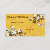 マグノリアが明るい琥珀の上で咲く 名刺 (正面)