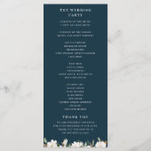 マグノリアとピンクのフローラ結婚式プログラム プログラム (裏面)