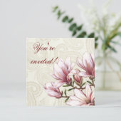 マグノリアとペイズリーの誕生日招待状 招待状 (スタンド正面)