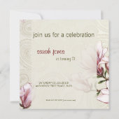 マグノリアとペイズリーの誕生日招待状 招待状 (裏面)