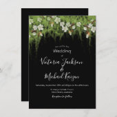 マグノリアとモスつる植物南結婚の侵略 招待状 (正面/裏面)