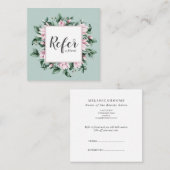 マグノリアとユーカリフローラフレームセージ緑 紹介カード (正面/裏面)