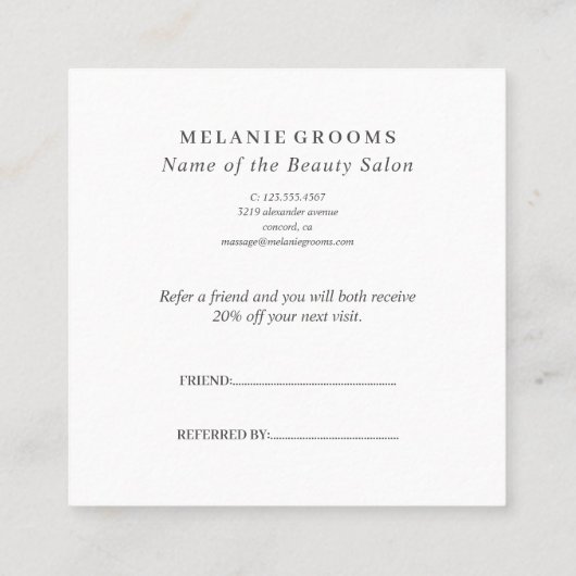 マグノリアとユーカリフローラフレームセージ緑 紹介カード (裏面)