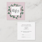 マグノリアとユーカリフローラフレームピンク 紹介カード (正面/裏面)