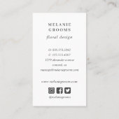 マグノリアとユーカリプタスピンクフローラ植物学 名刺 (裏面)