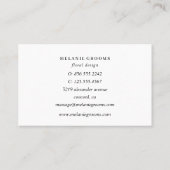 マグノリアとユーカリ |濃い灰色 |アポイントメント 名刺 (裏面)