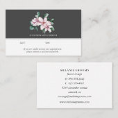 マグノリアとユーカリ |濃い灰色 |アポイントメント 名刺 (正面/裏面)