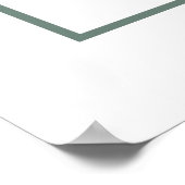 マグノリアと葉緑のブライダルティーウェルカムサイン ポスター (角)