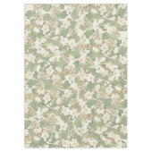 マグノリアによっては白及び金ゴールドの花柄のテーブルクロスが開花します テーブルクロス (正面)