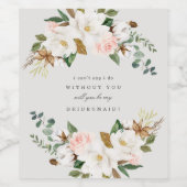 マグノリアのウェディングパーティーの提案 ワインラベル (シングルラベル)