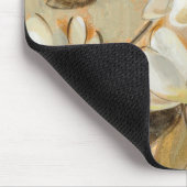 マグノリアのシンプルのクリーム マウスパッド (コーナー)