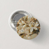 マグノリアのシンプルのクリーム 缶バッジ (正面&裏面)