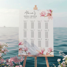 マグノリアのブライダルシャワーの座席表 ポスター