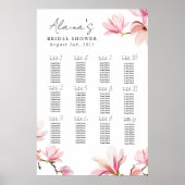 マグノリアのブライダルシャワーの座席表 ポスター (正面)