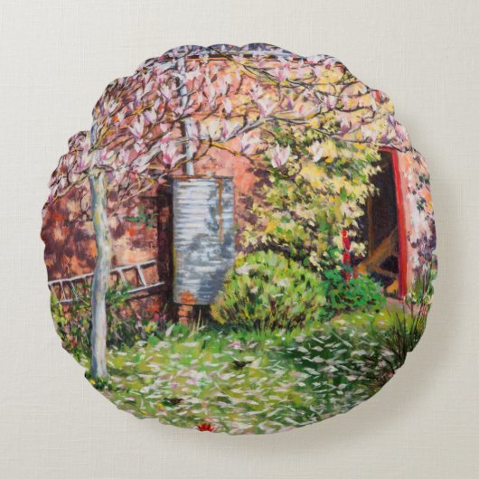 マグノリアの下 ラウンドクッション (正面)