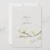 マグノリアの午後結婚の午後 招待状 (裏面)