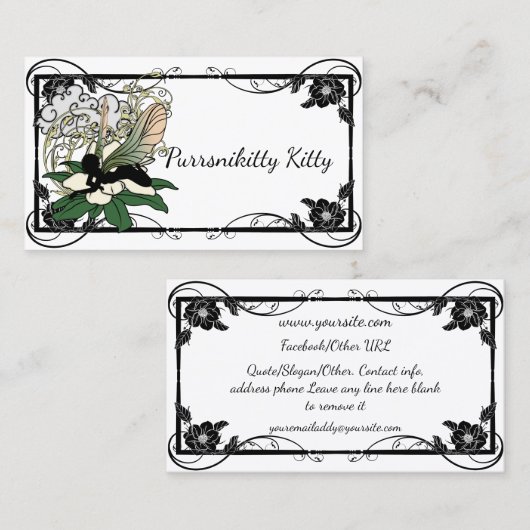 マグノリアの影の妖精 名刺 (正面/裏面)