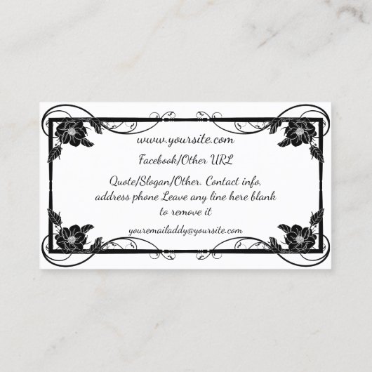 マグノリアの影の妖精 名刺 (裏面)