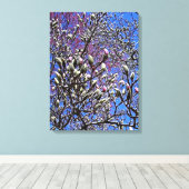 マグノリアの新芽の塊 キャンバスプリント (インサイチュ (ウッドフロア))