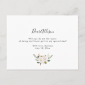 マグノリアの花が私のフローガルカードになる インビテーションポストカード (裏面)