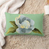 マグノリアの花と葉の花 ランバークッション (ブランケット)