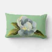 マグノリアの花と葉の花 ランバークッション (裏面)