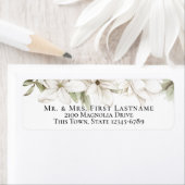 マグノリアの花の住所 ラベル (インサイチュ)