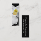 マグノリアの花の名刺のしおり スキニー名刺 (正面/裏面)