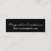 マグノリアの花の名刺のしおり スキニー名刺 (裏面)