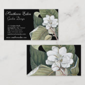 マグノリアの花の名刺-造園家 名刺 (正面/裏面)