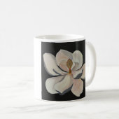 マグノリアの花の美術マグカップ クリームホワイトの花 コーヒーマグカップ (正面右)