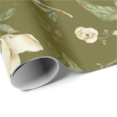 マグノリアの花葉と ラッピングペーパー (ロールコーナー)