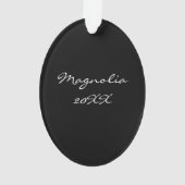 マグノリアの花 オーナメント (裏面)