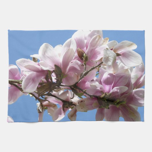 マグノリアの花 キッチンタオル (横)