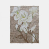 マグノリアの花 フリースブランケット (正面)