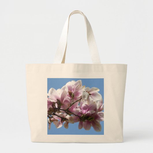 マグノリアの花 ラージトートバッグ (正面)