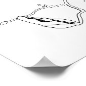 マグノリアの輪郭 ポスター (角)