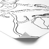 マグノリアの輪郭 ポスター (角)