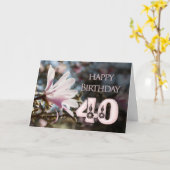 マグノリアの40歳の誕生日 カード (黄色い花)