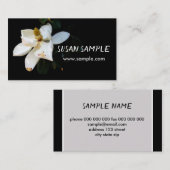 マグノリアはっきりしたオンブラックフラワー撮影 名刺 (正面/裏面)